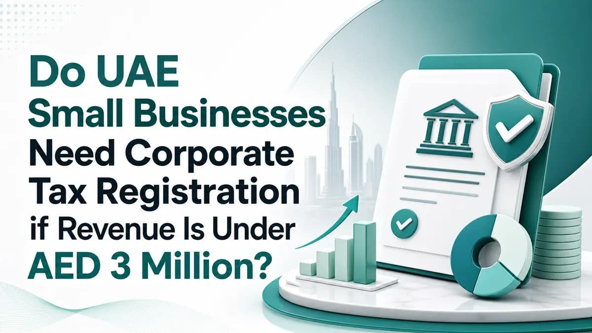 Do UAE Small Businesses Need Corporate Tax Registration if Revenue Is Under AED 3 Million?
